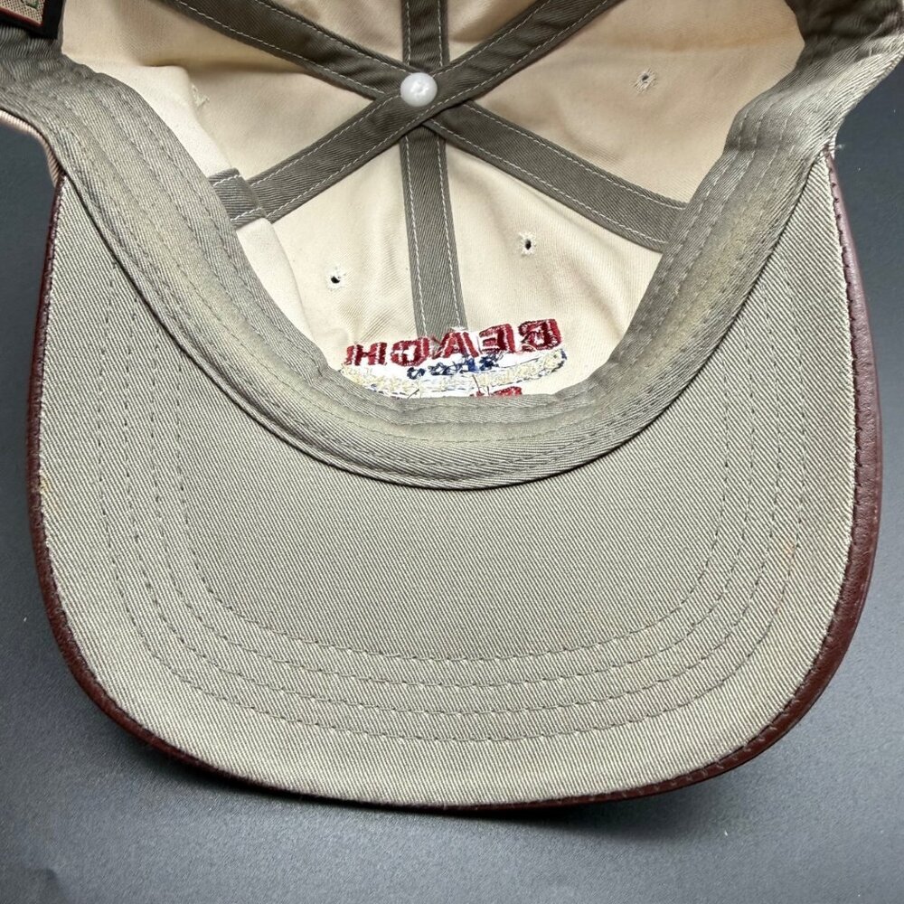 Vintage Golf Links Hat Cap Beach Club 2000 Leather Canvas Strap Back - Picture 9 of 11